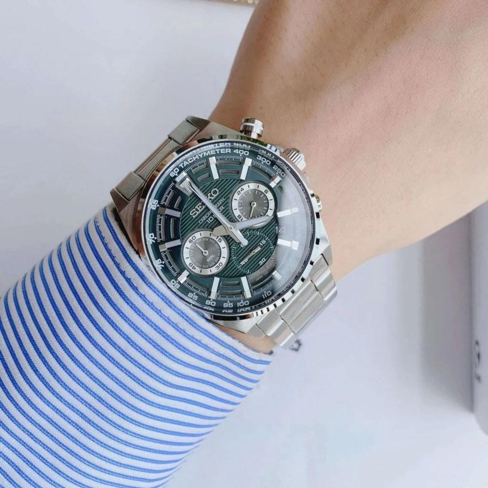 MONTRE SEIKO HOMME SSBP VERT HOMME POIGNET