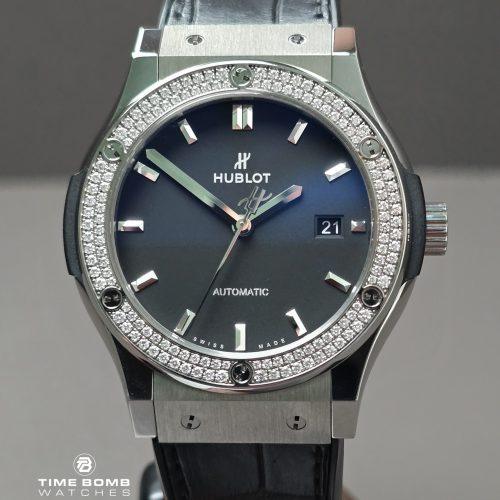 Hublot Classic Fusion Titanium Diamonds Black