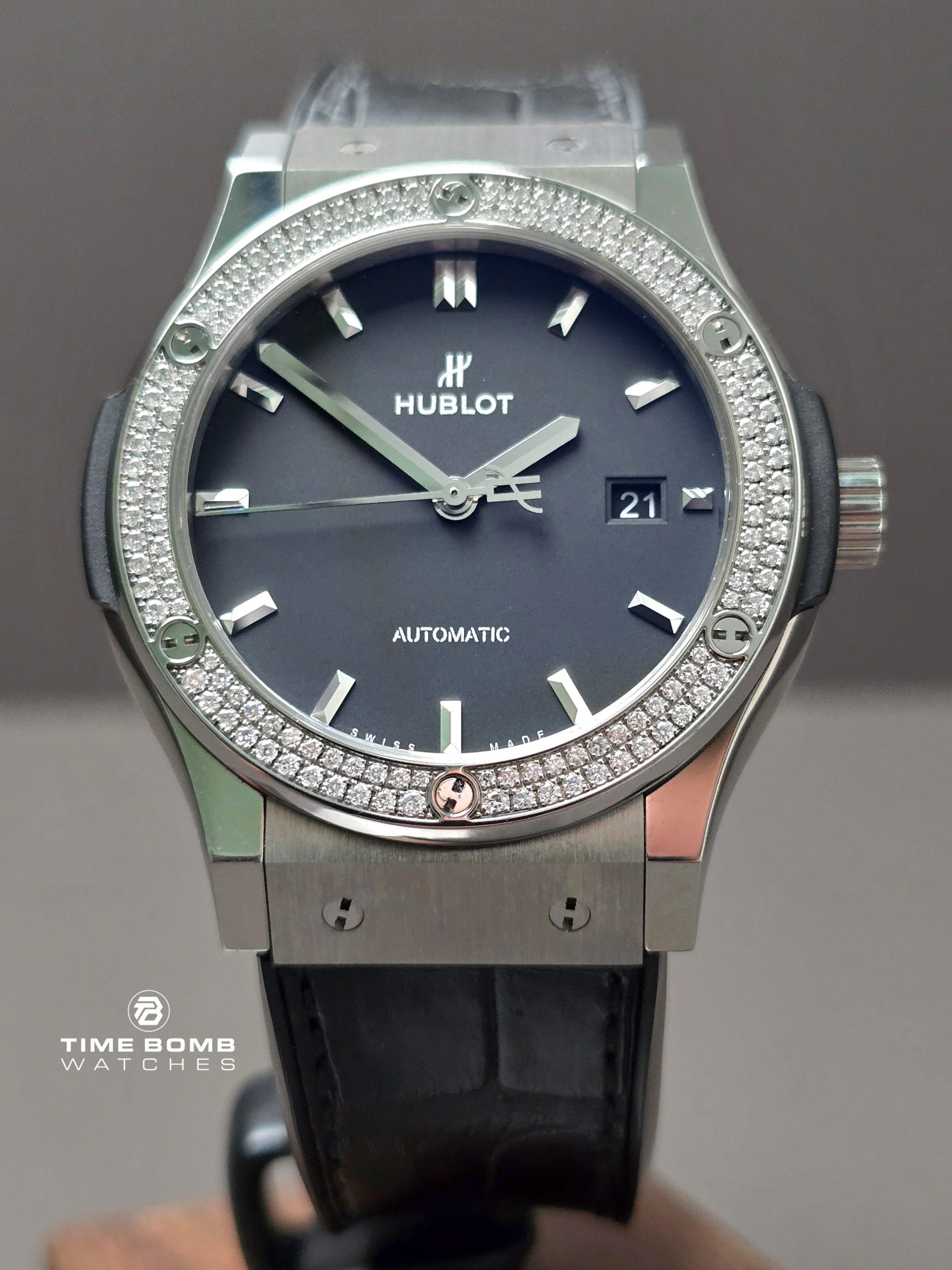 Hublot Classic Fusion Titanium Diamonds Black - Image 2