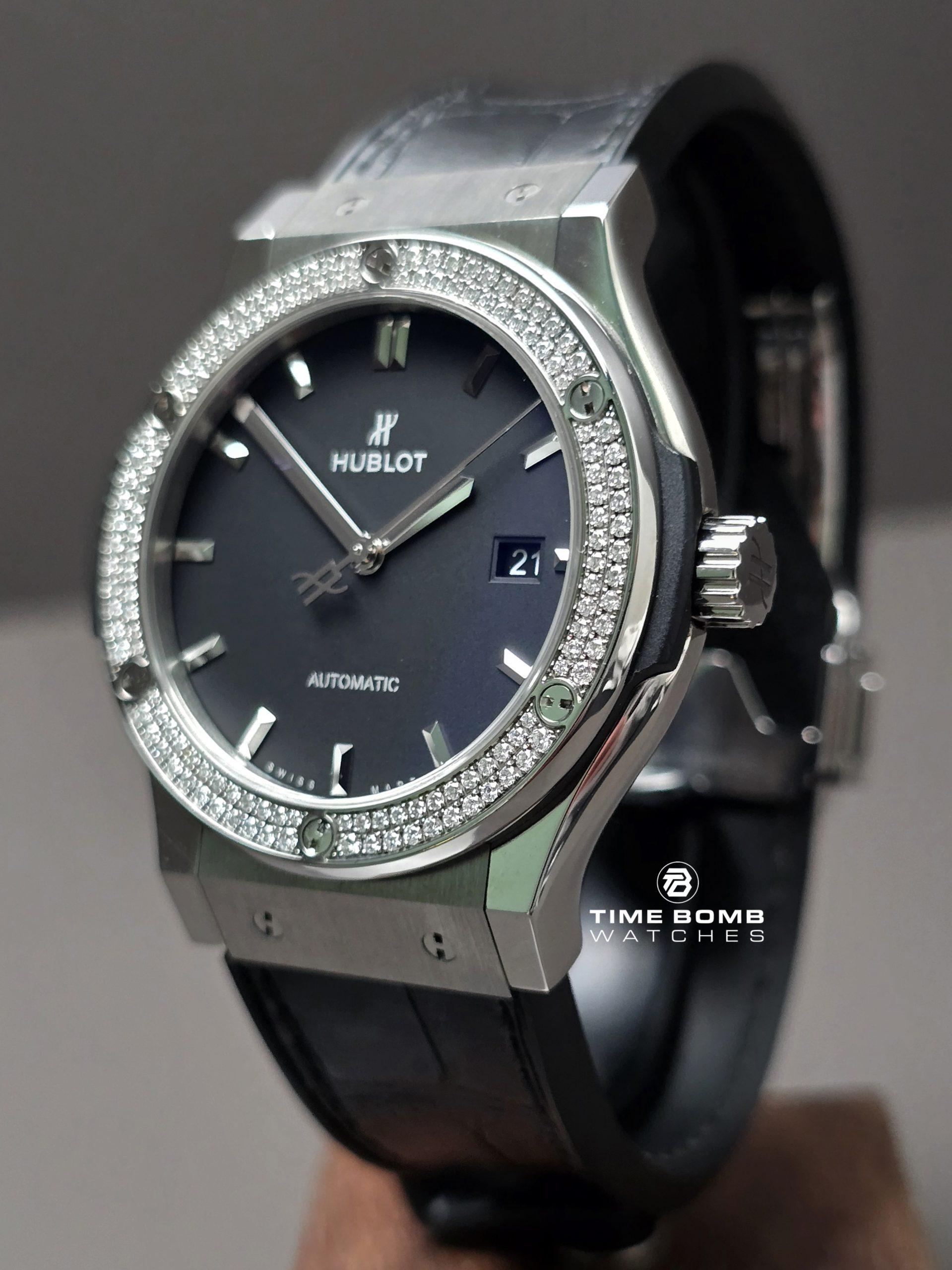 Hublot Classic Fusion Titanium Diamonds Black - Image 4