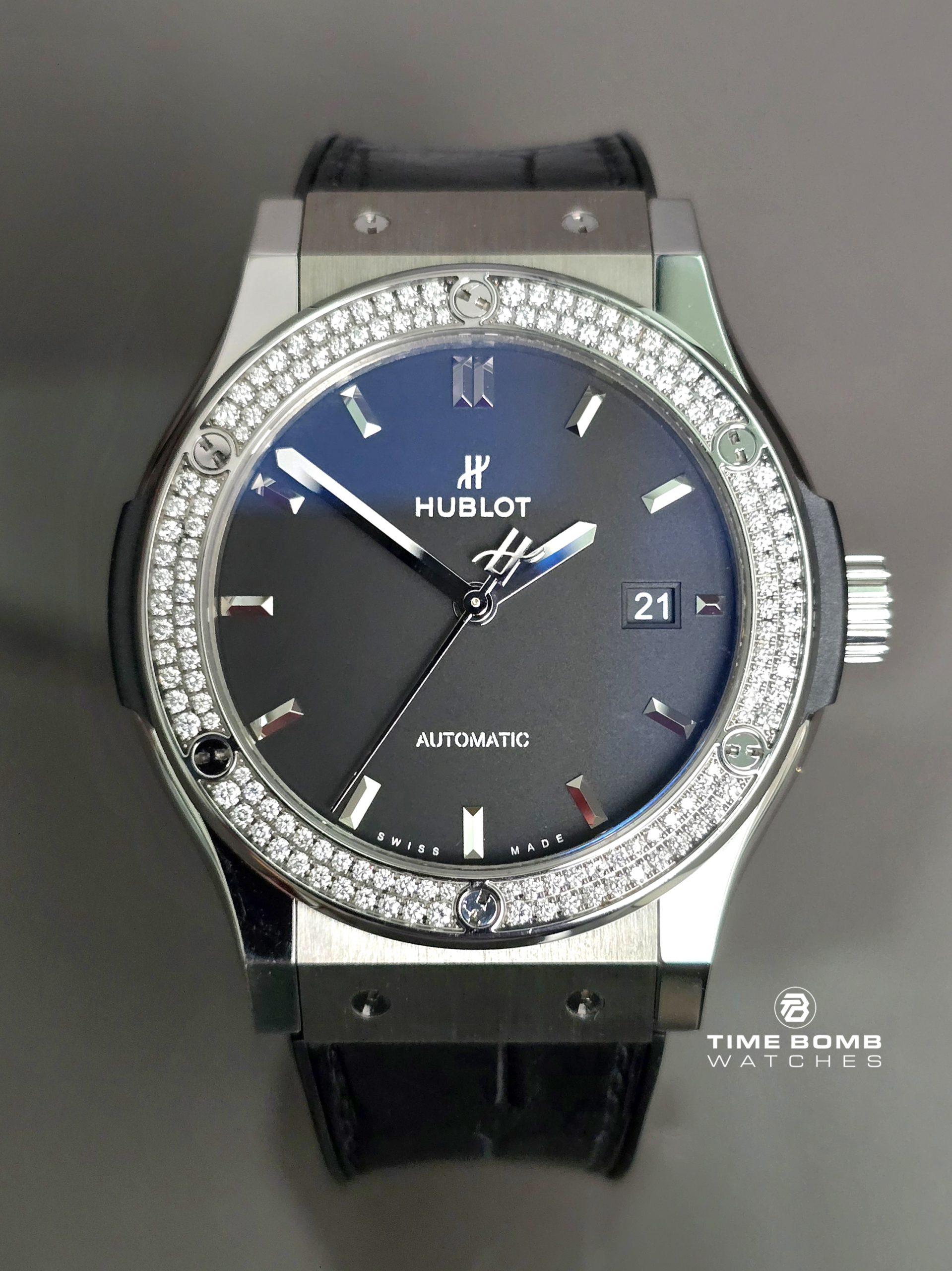 Hublot Classic Fusion Titanium Diamonds Black - Image 7