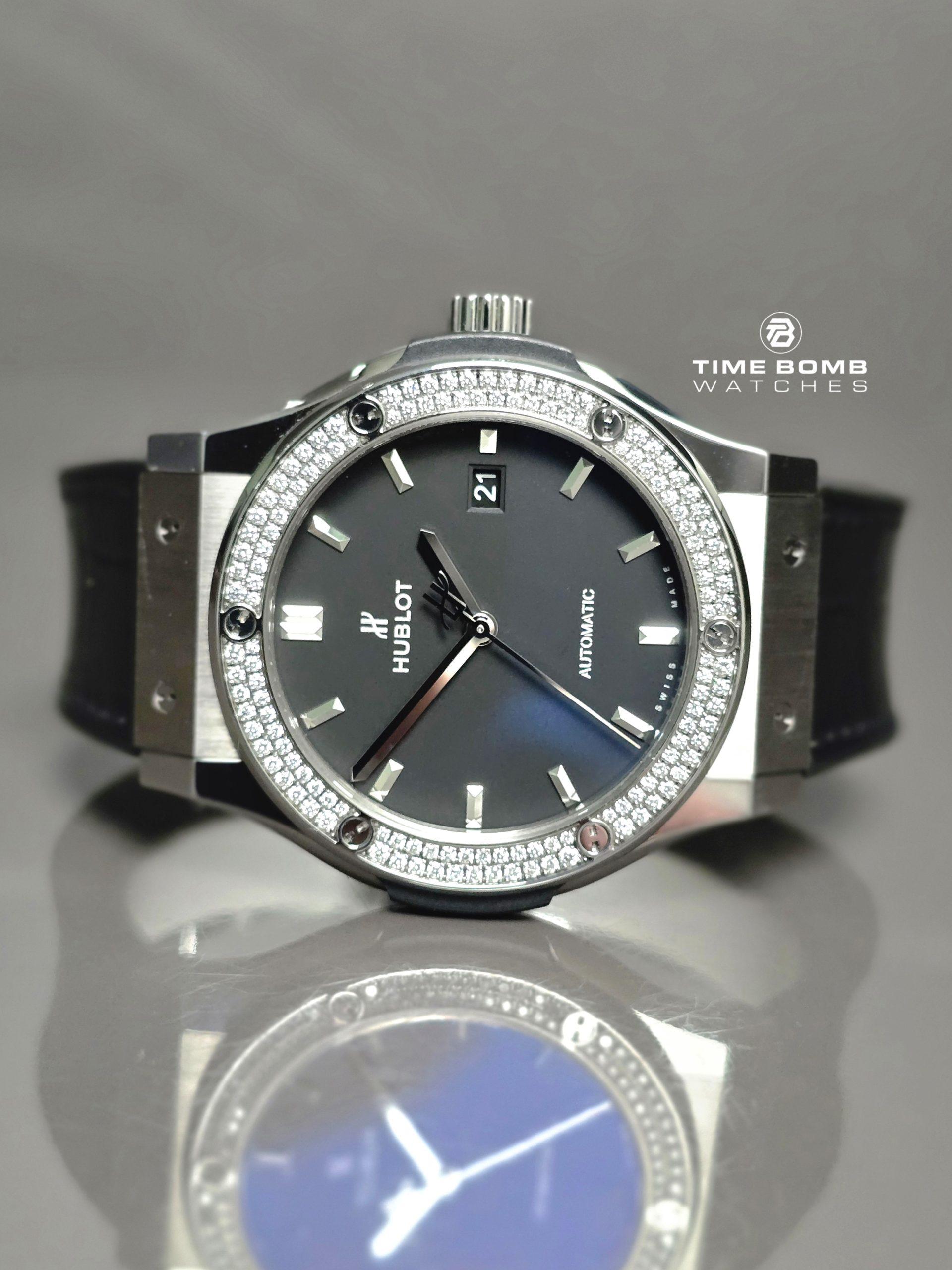 Hublot Classic Fusion Titanium Diamonds Black - Image 9