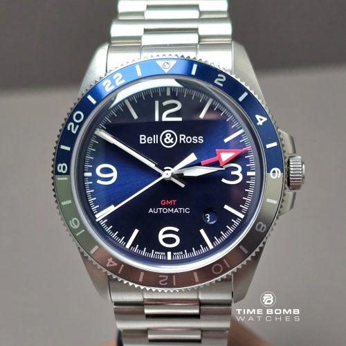 Bell & Ross Type 2 Vintage Blue Steel GMT